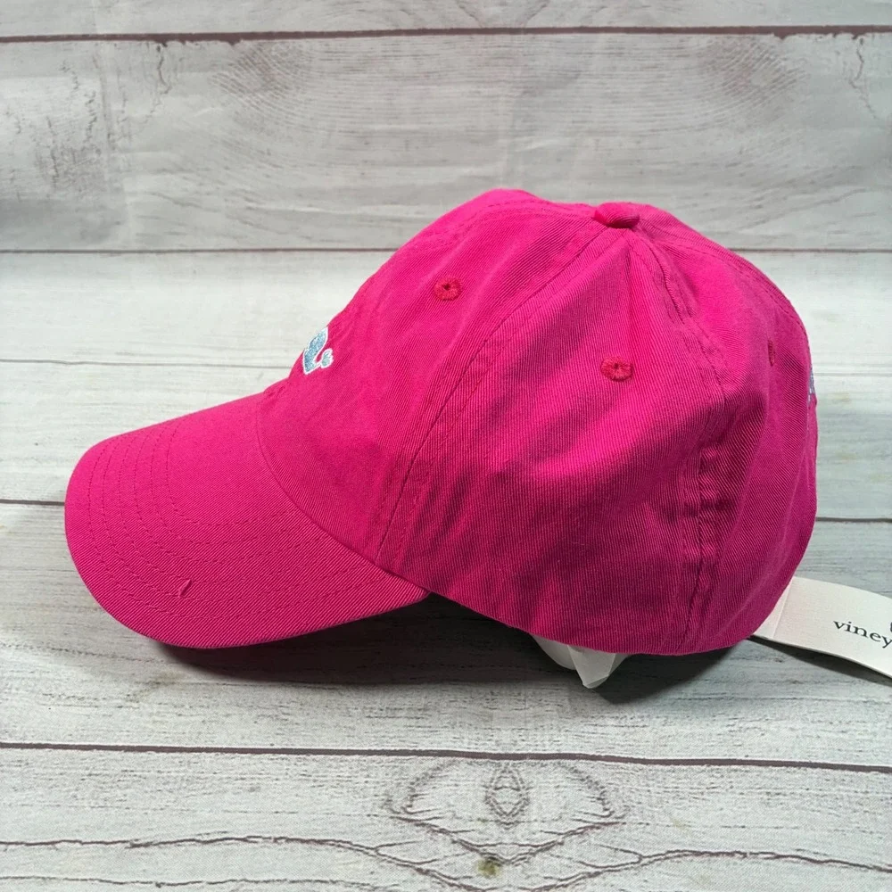 Vineyard Vines Baseball Hat Womens OS Raspberry Rose Pink Whale Logo Cap 2A1525